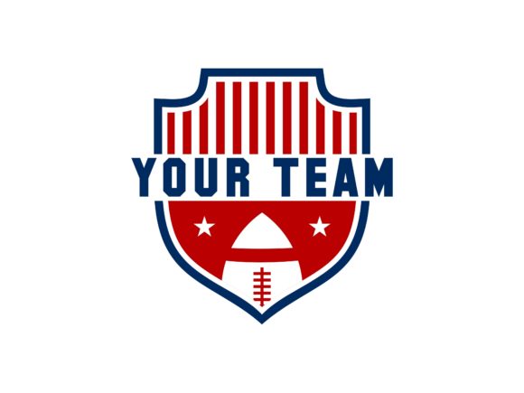 American Football Shield Badge: Graphics & Logos