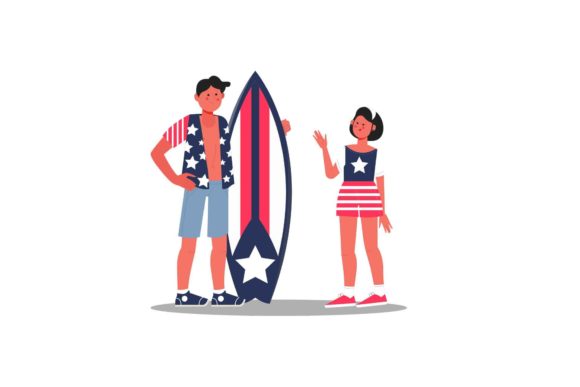 Beach Party Graphics and Illustrations Review