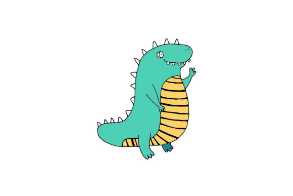Dinosaur Illustration AI EPS SVG: Graphics & Illustrations