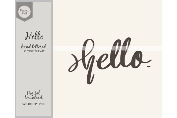 Hand Lettered HELLO: Graphics & Print Templates