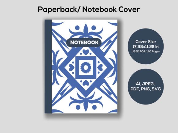 Pattern Notebook Cover: Graphics & Print Templates