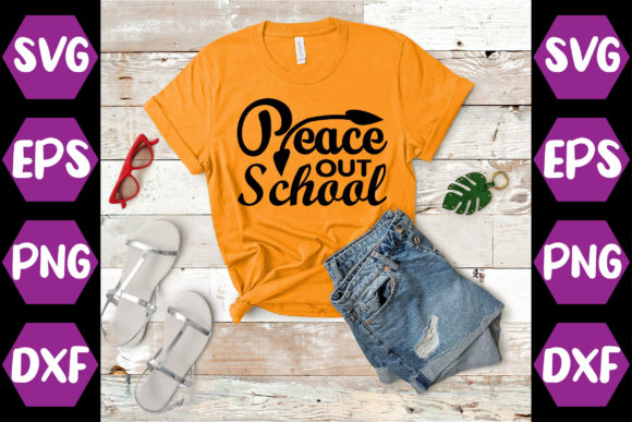 Peace out School Graphics for T-Shirt Designs