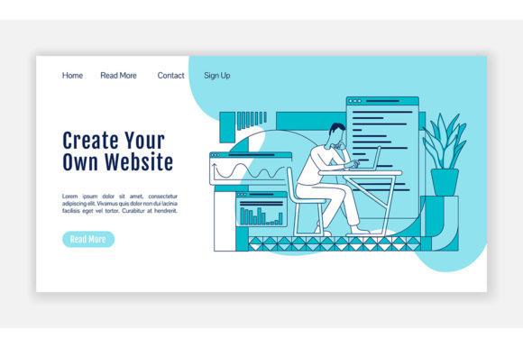 Programming Courses Landing Page: Graphics for Templates