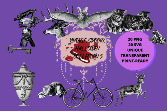Review: 20 Vintage Spooky Halloween Elements