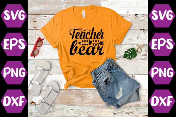 Teacher Bear Graphics for T-Shirt Designs