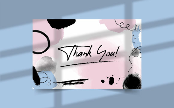 Thank You Card Template: Graphics & Print Templates