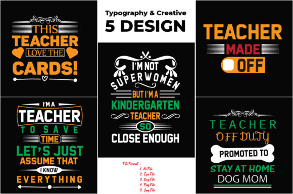 Typography Bundle Tshirt Design Vlo-2 Graphics