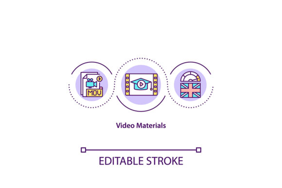 Video Materials Concept Icon: Graphics & Icons